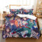 My Hero Academia Bettwäsche 3-teiliges Set, MHA Anime 3D Gedruckte Decke Einzel/Doppel/King Bettdecke Set mit 1 Bettbezug & 2 Kissenbezügen, Heimtextildekor Bettwäsche-Set
