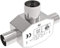TV Aerial Coax Splitter, Coaxial Metal Housing, 2 Way 1 Female to 2 Male Adapter Connector Joiner