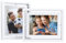 EXYGLO Cadre Photo 13x18 cm en Bois, Cadre Photo Rotatif Double Face pour Affichage Vertical ou Horizontal sur la Table, Lot de 2, Blanc