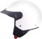 SPARCO 95138 Demi-Jet Helm mit Schirm für weiße Motorräder mit ABS-Schale Größe L, L
