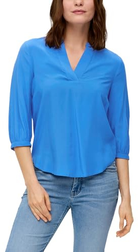 s.Oliver Damen 2142573 Bluse, 5531 blau, 42