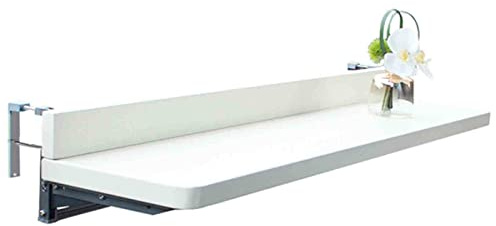 An Der Wand Montierter, Klappbarer Balkontisch, 80–120 cm Großer Arbeitstisch, Balkon-Stehtische Im Freien, Hängetisch Mit Balkongeländer, Schwebende Regale Für Kaffee-/Patio-Garten (Weiß, 120 X 28 C