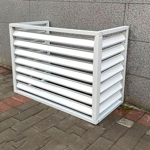 LSHFYV Cerca de Aire Acondicionado, Cubierta de Aire Acondicionado de Aluminio, Cubierta de Aire Acondicionado Mini Split para Unidades Exteriores,White-100 * 50 * 70cm/40 * 20 * 28in