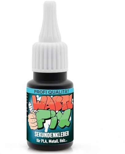 Wastl Fix Sekundenkleber für 3D-Druck – Extra stark für PLA, Holz, Metal, Gummi