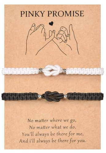 MANVEN Bracciali Coppia Regalo Coppia San Valentino Bracciale Filo Rosso del Destino Kabbalah Portafortuna Lui Lei Amuleto Donne Uomini Fidanzata Fidanzato Amico Compleanno Anniversario Natale Bianc