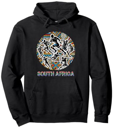 Südafrika Rugby Tribal Spieler, lebendiges afrikanisches Design Pullover Hoodie