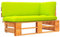 Somanki Garten-Paletten-Ecksofa, Gartenlounge, Balkonmöbel, Terrassenmöbel, Gartenmöbel, Terrassen Sofa, Honigbraun Imprägniertes Kiefernholz