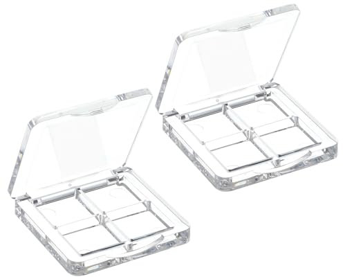 Wanmu Leere Lippenstift-Palette, 2 Stück Leere Make-up-Palette, DIY Lidschatten-Puder Rouge Lippenstift-Palettes Box, Make-up-Transparente Behälter für Frauen und Mädchen