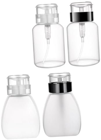 FRCOLOR 4pcs Nail Polish Remover Dispenser Pump Bottle Travel Bottles Leak Refillable