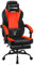 T-THREE.High-back ergonomic computer chair, gaming seat, office and study swivel chair, racing-style with adjustable lumbar and headrest support, 150kg capacity, includes footrest.(Red)