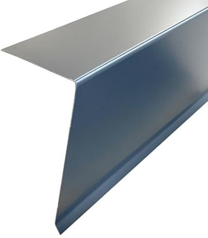 Ortgangblech Anthrazit 2 m – Winkelprofil für Dachabschluss, Dachblech Ortgang aus Metall, 90° Winkelblech für Dachkante & Giebelverkleidung, Größe: 2000 mm, Form des Artikels: 60x60x15 mm