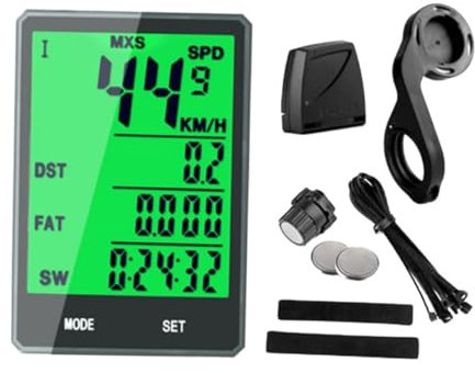 HEMOTON Kabelloser Wasserdichter Fahrrad-Tachometer Mit Kompakter Bauweise Und Multifunktionalem Kilometerzähler Kompatibel Mit Mountainbikes Rennrädern Und Klapprädern Leicht Für Outdoor