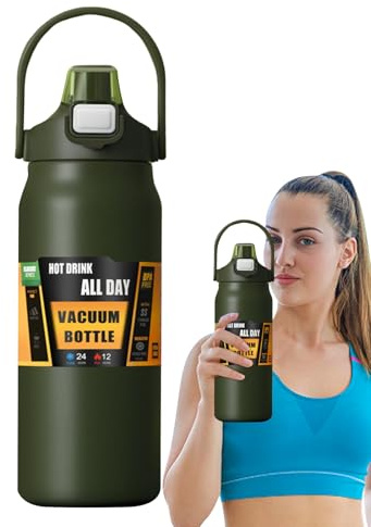 Bouteilles D Eau Isothermes - 1500ml En Acier Inoxydable Étanche Gobelet Avec Paille | Bouteilles D Eau Étanches - Pour Les , Les Adultes, Les Hommes, L'École, Les Sports, La Maison, Le Voyage