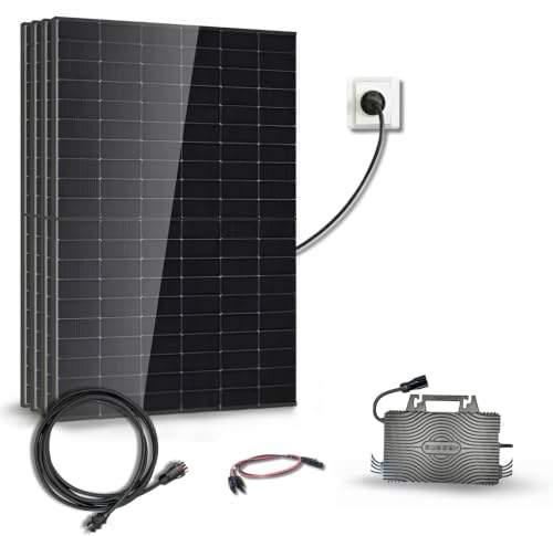 Kit Solaire 2000Wc DMEGC – 4 Panneaux Bifaciaux Bi-verre – Micro-onduleur Sossen 2400W Wi-Fi – Plug & Play