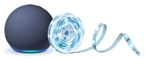 Echo Dot (Newest gen) with Alexa+, Deep Sea Blue + Tapo L900A-5 Smart LED Light Strip, 5m Multicolour, Voice-Control Smart Lighting Bundle