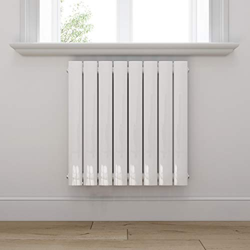 ELEGANT Design Heizkörper 630x616mm Doppellagig Badezimmer/Wohnraum Seitenanschluss Weiß Flachheizkörper Badheizkörper Radiator