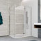 Box doccia cabina angolare 70x90 70x100 70x120 70x140 80x100 80x120 porta battente vetro anticalcare 6mm. Betulla (80x100 cm)