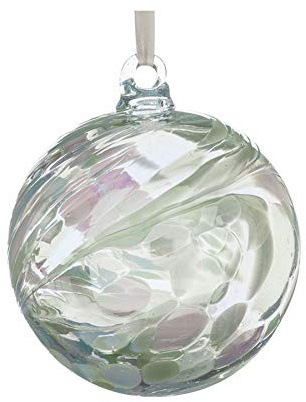 Sienna Glass 30th Wedding Anniversary Friendship Ball – 10cm Handcrafted Pearl Glass Ornament – Pearl for Couples – Gift Boxed with Ribbon