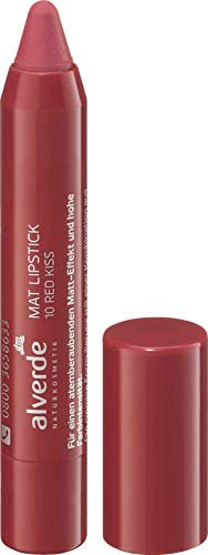 alverde NATURKOSMETIK Mat Lipstick Red Kiss 10, 1 x 3,7 ml