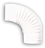 Rohrmanschette für Ofenrohr weiß aus Porzellanblech (Ø 14 cm. Winkel 90°)