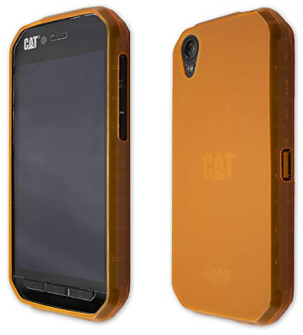 caseroxx TPU-Custodia in arancio per Cat S41 – protezione su misura