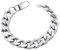 ChainsHouse Herren Armband Edelstahl Panzerkette Armbänder 13mm Breit Männer Kubanische Kette Armband Silber Damen Gliederkette Panzer Kettenarmband 21cm Armkette Armreif Modeschmuck für Jahrestag