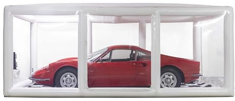 IN THE GARAGE Ultimate Car Shield, Blanc - Housse de Voiture Gonflable Intérieure, Housse à Bulles pour Voiture - Capsule de Voiture - Rangement à Bulles pour Voiture - 20' / 6.1m