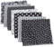 Asudaro Baumwollstoff Meterware Stoffpaket für Patchwork DIY, 7 Stück 50 x 50cm Stoffe Stoffreste Nähen Stoffe Baumwolle Tuch Patchwork-Stoff DIY Handgefertigte Nähen Quilten Stoff Schwarz
