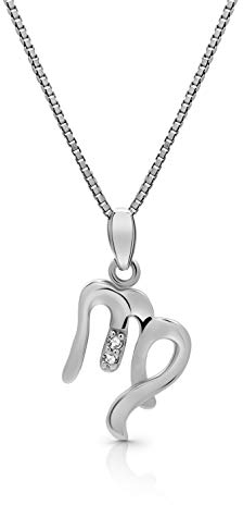 AMITSCHI® Sternzeichen-Kette aus 925 Sterling Silber - [verstellbare Sternzeichenkette für Damen] Perfekte Geschenkidee - Einzigartiges Sternzeichen Design - Jungfrau 24. August - 23. September