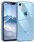 EAZY CASE Hülle kompatibel mit iPhone XR Schutzhülle mit Glitzer, Handyhülle, Schutzhülle, Back Cover mit Glitter, TPU/Silikon, Transparent/Durchsichtig, Blau