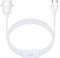 Cable Portalámparas E27 5m con Interruptor y Enchufe para Lámparas Colgantes, 5 metros Cable Casquillo E27 para Bombilla LED, Portalámparas con Arandela para Pantalla, Blanco