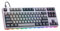 DROP CTRL High-Profile Mechanical Keyboard — Tenkeyless TKL (87 Key) Gaming Keyboard, Hot-Swap Switches, Programmable, Backlit RGB LED, USB-C, Doubleshot PBT, Aluminum (Gray, Halo Clear)