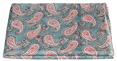 Traditional Jaipur Bedruckter Baumwollstoff, von The Yard, indisch bedruckter Stoffbezug Stoff Stoff für Sommerkleid, Sofabezug, Schal, (2.5 Yards)
