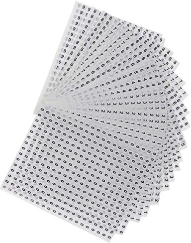 VILLCASE 6000 Stück Aufkleber Nummernfolge-etiketten Speichernummer Einfügen Selbstklebende Postfachnummern Lageraufbewahrungsetiketten Rundes Codierschild Inventar Papier Weiß Klein Tafel