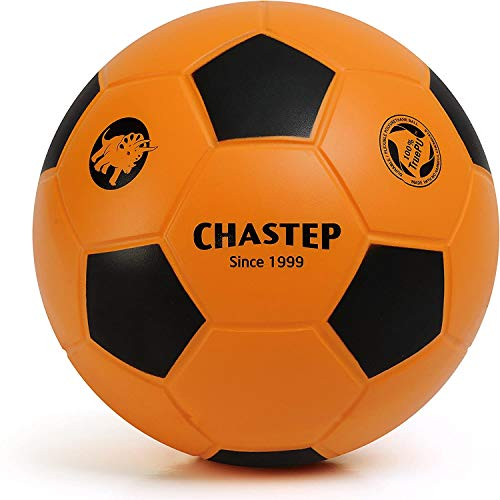 Chastep 8 Foam Soccer Ball Schaumstoffball Perfekt für Kinder oder Anfänger. Spielen und trainieren Sie Soft Kick & Safe (Orange/Schwarz)