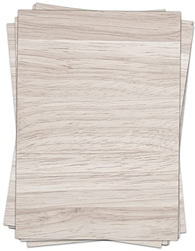 50 Blatt Briefpapier (A4) | Holz Look 2 | Motivpapier | edles Design Papier | beidseitig bedruckt | Bastelpapier | 90 g/m²