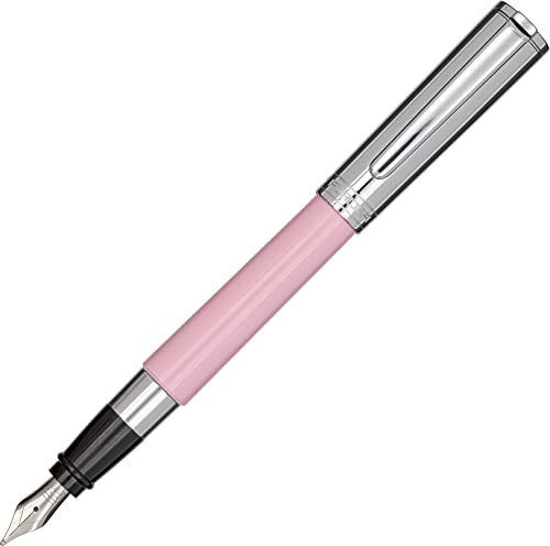Aurora TU Fountain Pen | Resin Writing Pen with Chrome Cap | Chrome Plated Steel Nib in Thickness M | Gift Box