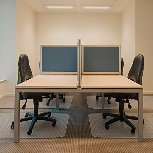 Kuyal 75x120cm Carpet Chair Mat PVC Home Office Chair Mat for Low and No Pile Carpeted Floors, Clear, Studded, BPA Free