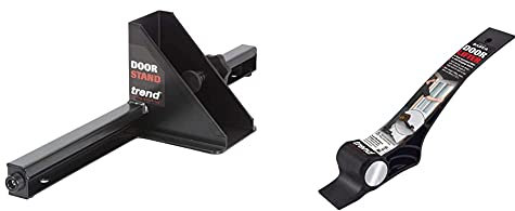 Trend D/Stand/A D Stand Carpentry Tool for Hinge and Door Installation, Black, 32-55mm & D Foot-Operated Door Lifter for Carpenters and Carpet Laying, Black, 38mm Lift
