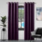 GC GAVENO CAVAILIA Vorhänge aus Kunstseide, mit Ösen, 100% Polyester, vollständig gefüttert, 228 x 228 cm, auberginefarben, 654582
