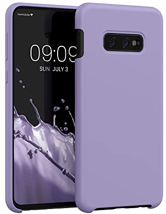 kwmobile Hülle kompatibel mit Samsung Galaxy S10e Hülle - Silikon Handy Case - Handyhülle weiche Oberfläche - kabelloses Laden - Veilchen Lila