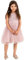 Maya Deluxe Midi Dress for Girls Sequins Embellished Party Tutu Bridesmaids Wedding with Belt Bow Vestito, Rosa Satinato, 3-4 Anni Bambine e Ragazze