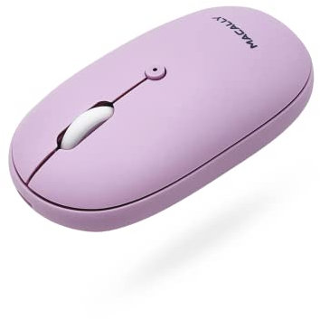 Macally Bluetooth Mouse Purple | Wireless Mouse - Comfortable and Quiet, Enjoy Strong Connection for Laptop, Mac, iPad