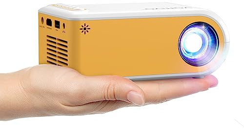Mini Portable Projector, Kids Gifts for Kids Movie Projector Supported HD 1080P, Small Portable Movie Projector for Outdoor Projector use in Camping, Video Home Theater Projector