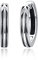 KINGWHYTE Unisex Creolen 925 Sterling Silber Vintage Punk Ohrringe Hypoallergen Schwarz Creolen Geburtstag Geschenke für Männer Frauen