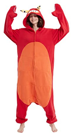 DarkCom Unisex Adulto Animale Onesie Granchio violinista Cosplay Onesie Halloween Carnevale Costume per Uomo Donna XL