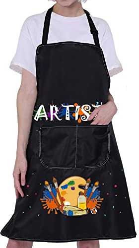 ENSIANTH Artist Aprons Gifts for Painters Aprons with Pockets Painting Cooking Kitchen Apron Painting Lover Gift Artist Lovers Gifts (Artist Aprons Gifts for Painters Artist)