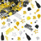 OSDUE Konfetti 18 Geburtstag Deko, 18 Geburtstag Deko, Konfetti Schwarz Gold für 18 Geburtstag, Jubiläum Party Supplies Deko, Tischdeko Geburtstag 18, Konfetti Streudeko Geburtstag Schwarz