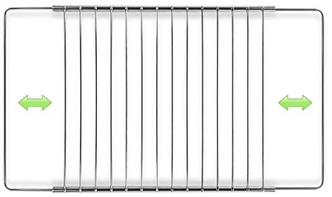 MIRTUX Grille grille pour four Modèle adaptable Largeur : 31 cm et Longueur extensible - Réglable de 37 cm (mesure minimale) à 65 cm (mesure maximale).