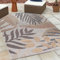 HomebyHome Outdoor Teppich Wetterfest 160x230 cm Sisal Optik Palmen Design Rechteckig Beige - Balkon Teppich Wasserfest Küchenteppich - Für Garten, Terasse, Camping, Außenbereich Teppich